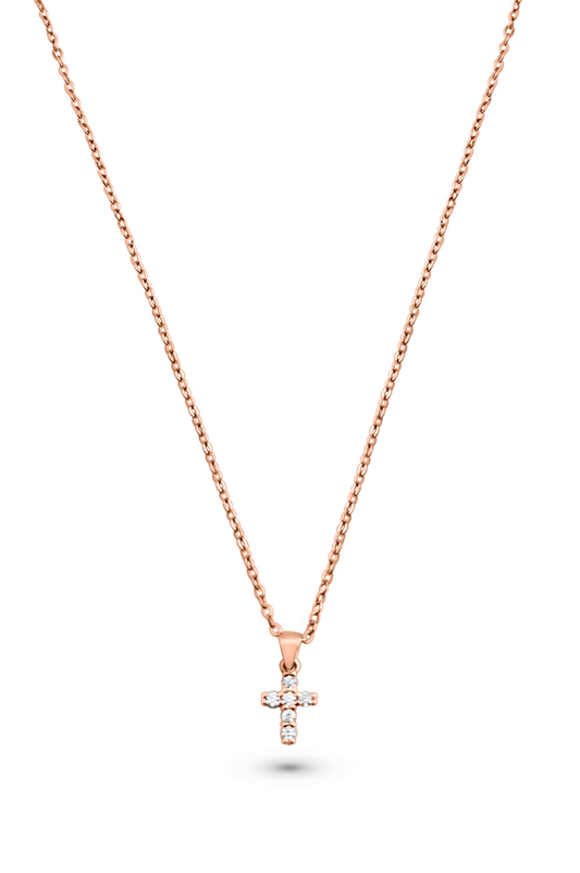 Divine Sparkle Dainty Cross Necklace - EssenceFifteen